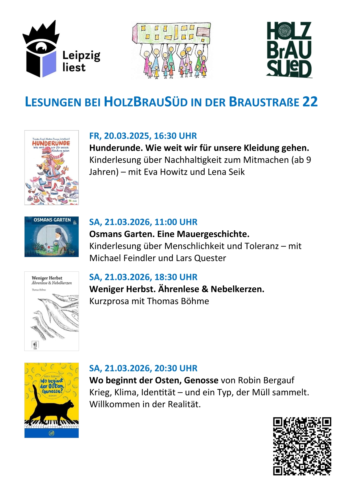 Leipzig liest und wir machen mit: Lesungen während der Buchmesse 2026